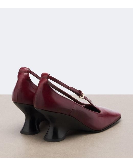 Dries Van Noten Red Leather Pumps