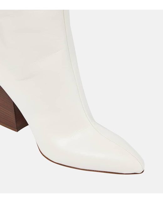 Gabriela Hearst White Cora Leather Knee-high Boots