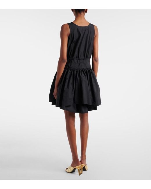 Loewe Black Paula's Ibiza Cotton Poplin Minidress