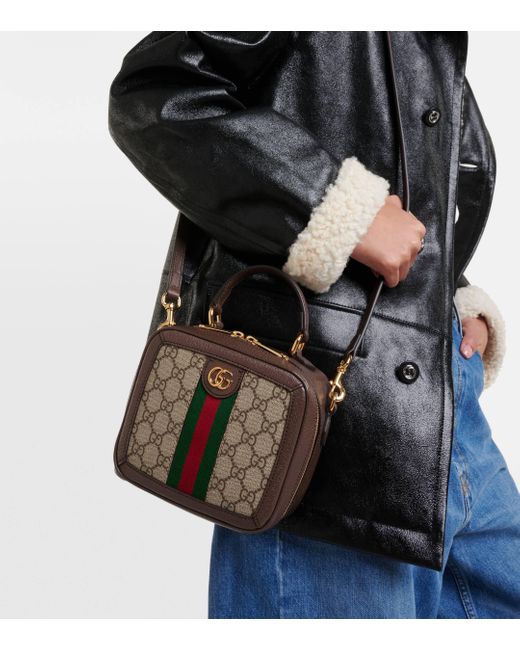 Gucci Brown 'ophidia' Shoulder Bag