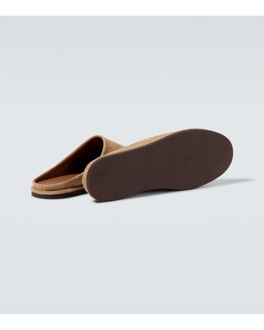 Mules En Daim Auralee pour homme en coloris Brown