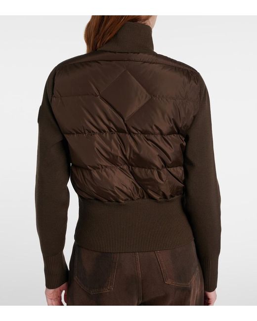 Canada Goose Brown Hybridge Wool-Blend Down Jacket