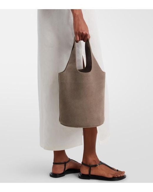 A.Emery Brown Wren Medium Suede Bucket Bag