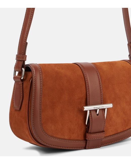 Borsa A Tracolla T-Bar Small di Alexander McQueen in White