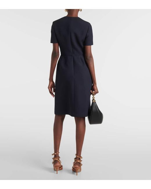 Valentino Blue Minikleid VGold aus Crepe Couture