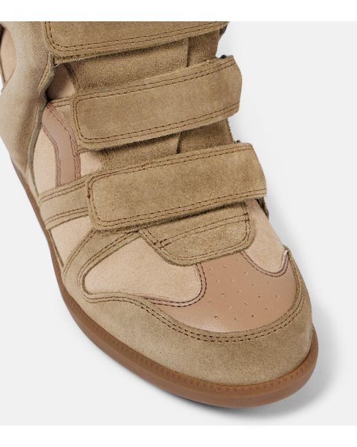 Baskets Compensees Bekett En Cuir Et Daim Isabel Marant en coloris Brown