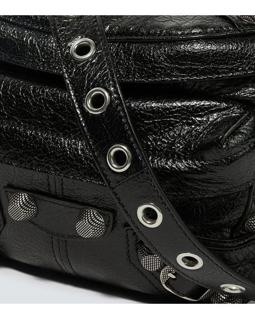 Balenciaga Black Le Cagole Leather Belt Bag for men