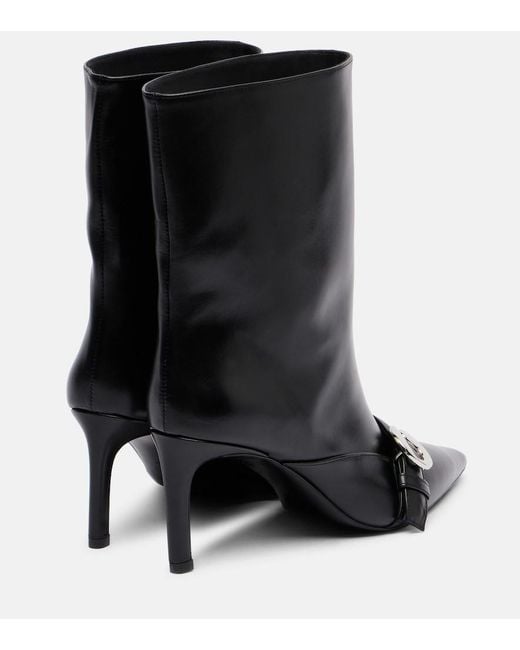 Coperni Black Logo Leather Ankle Boots