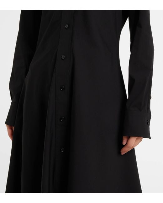 Ferragamo Black Cotton-blend Jersey Midi Dress