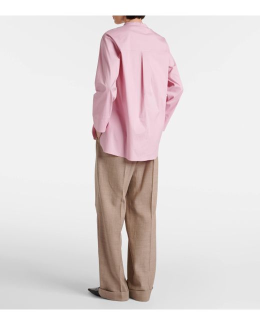 Max Mara Pink Karina Cotton-blend Shirt