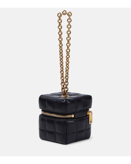 Saint Laurent Black Cassandre Mini Matelasse Leather Bag