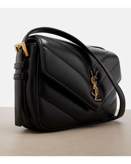 Saint Laurent Black Loulou Toy Leather Crossbody Bag
