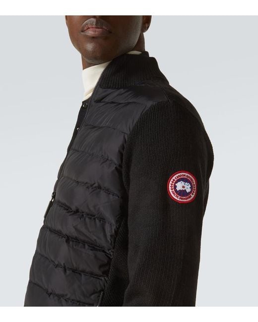 Canada Goose Black Hybridge Knit Jacket for men