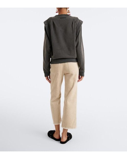 Isabel Marant Natural Ruthie Corduroy Straight Pants