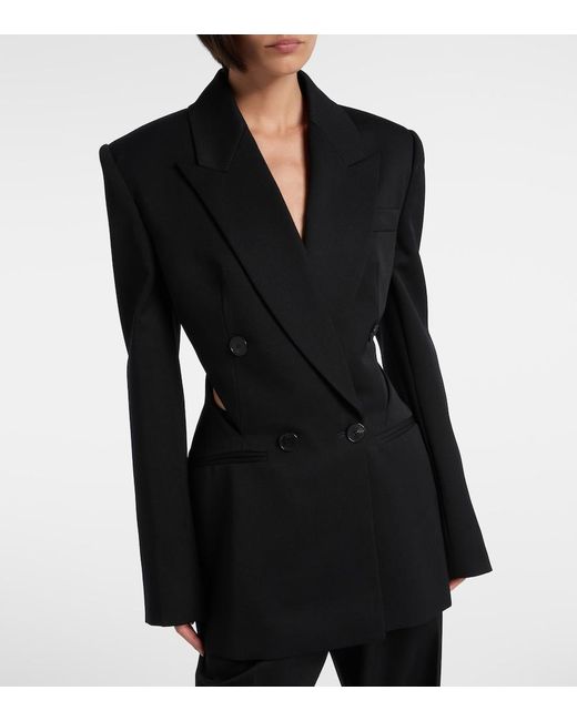 Givenchy Black Cutout Wool Blazer