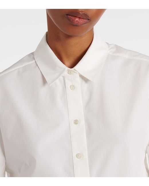 Rohe White Embroidered Cotton Poplin Shirt