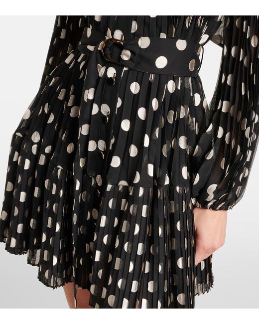 Abito Corto A Pois di Zimmermann in Black