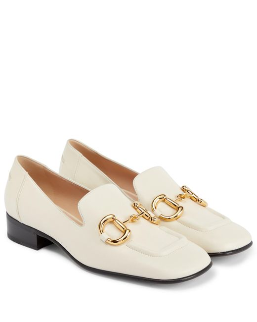 Gucci Horsebit Leather Loafers White | Lyst