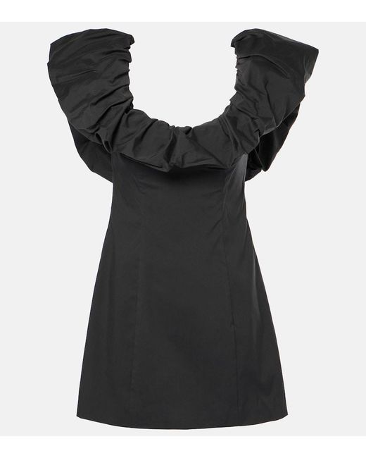 Sir Black Jones Ruffled Cotton-Blend Minidress