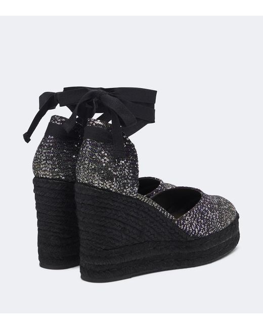 Espadrilles Compensees Eva A Sequins Missoni en coloris Black