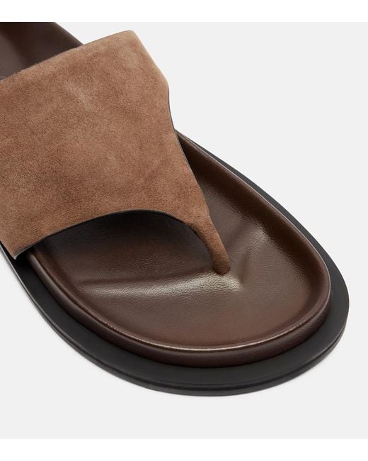 A.Emery Brown Imara Suede Thong Sandals