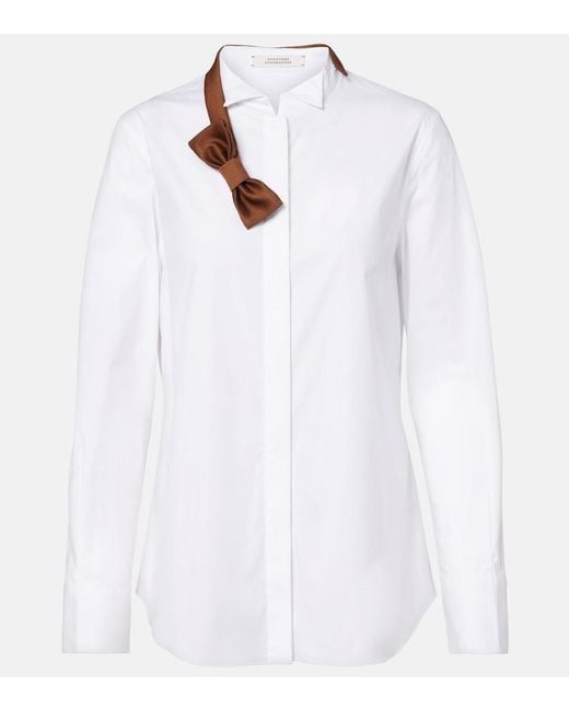 Dorothee Schumacher White Pure Power Cotton-Blend Poplin Shirt