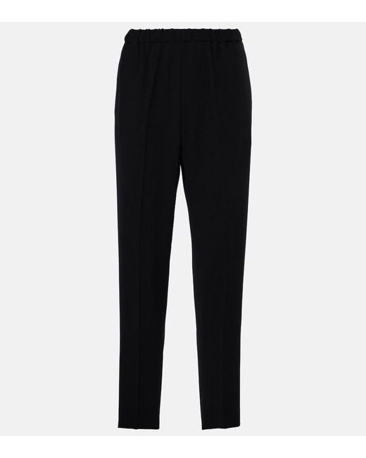 Dries Van Noten Black Pleated Slim Pants