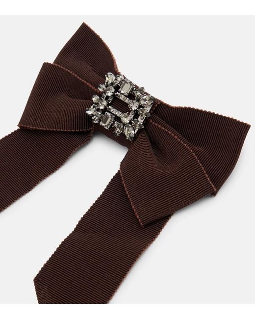 Roger Vivier Black Broche Vivier Embellished Hair Clip