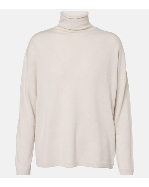 Max Mara White Treviso Wool Turtleneck Sweater