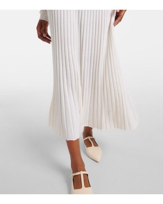 Gabriela Hearst White Ardor Silk And Cashmere Maxi Dress