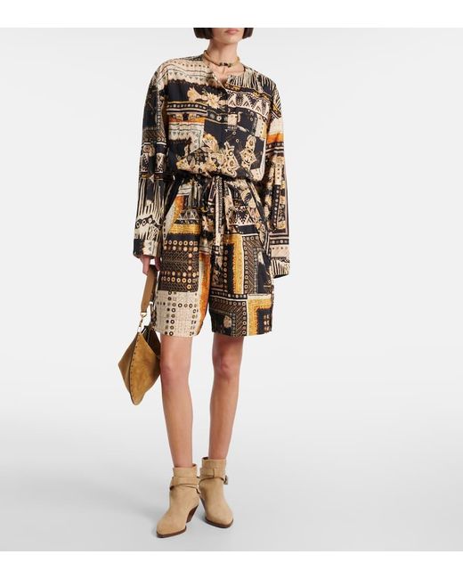 Isabel Marant Multicolor Niely Printed Cotton Romper