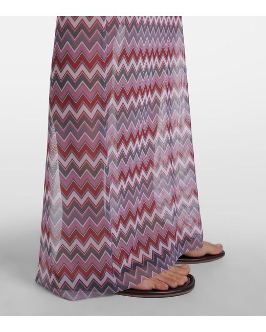 Bananhot Purple Renne Printed Cotton Maxi Dress