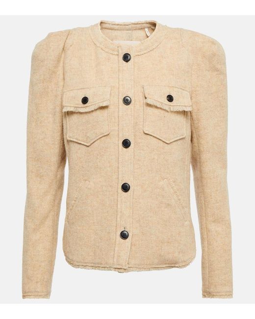 Isabel Marant Natural Nelly Wool-blend Jacket