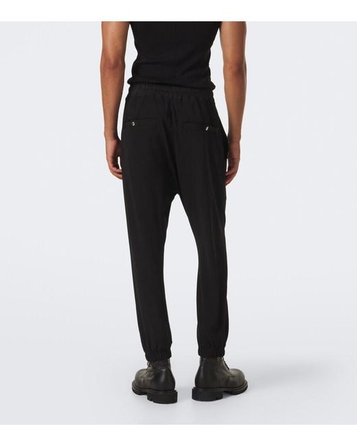 Rick Owens Black Tecuatl Technical Sweatpants for men