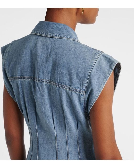 Veronica Beard Blue Ruben Denim Midi Dress