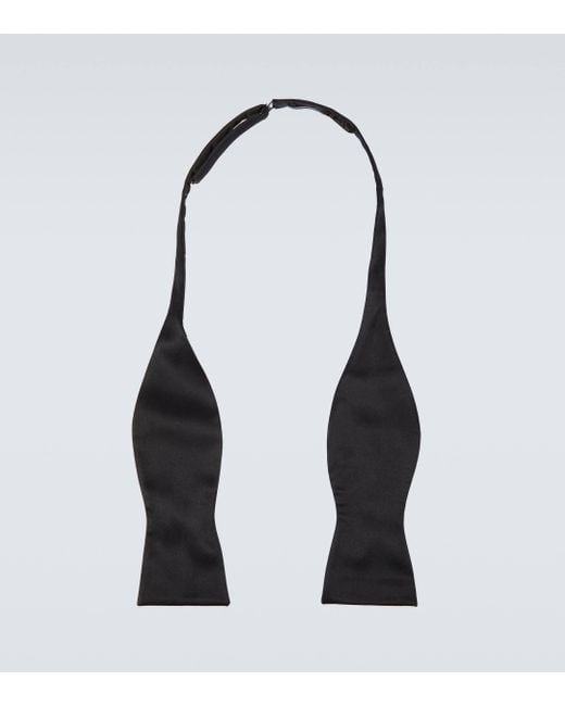 Brioni Black Silk Bow Tie for men
