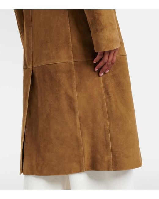 Totême  Brown Suede Coat