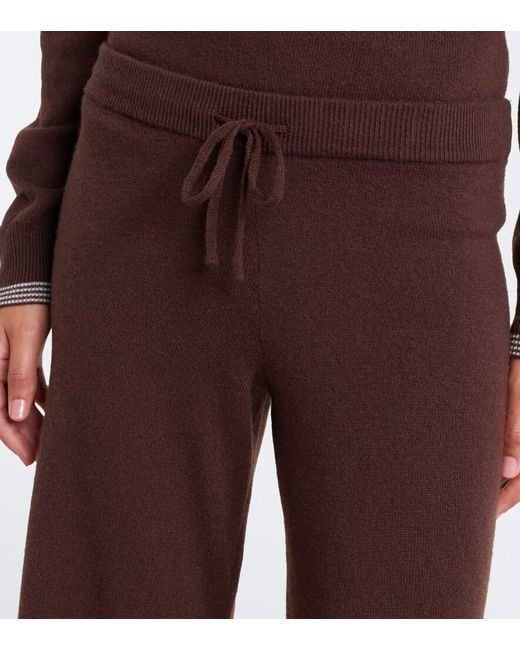 The Upside Brown Coco Amelie Cashmere-Blend Wide-Leg Pants