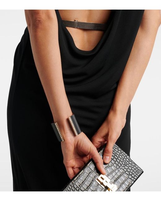 Tom Ford Black Fera Crystal-Embellished Cuff Bracelet