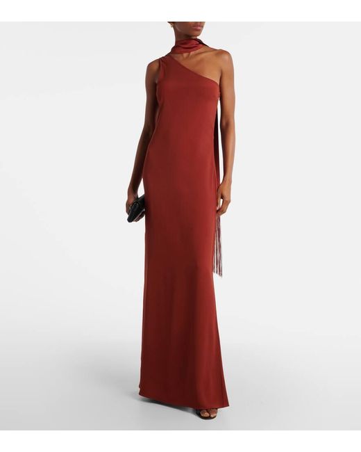 Robe Longue Caroline En Crepe ‎Taller Marmo en coloris Red