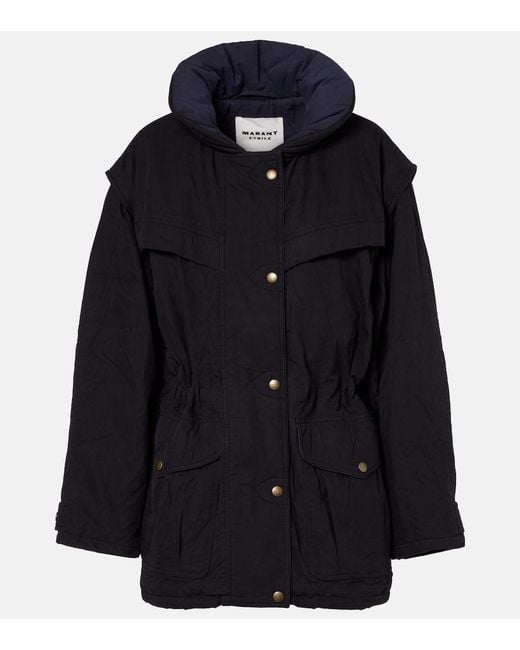 Isabel Marant Black Damone Hooded Cotton-Blend Jacket
