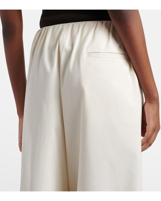 Loewe Natural Cotton And Silk Gabardine Culottes