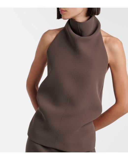 Khaite Brown Rone Halterneck Top