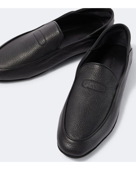 John Lobb Black Kingston Ii Leather Slip-On Shoes for men