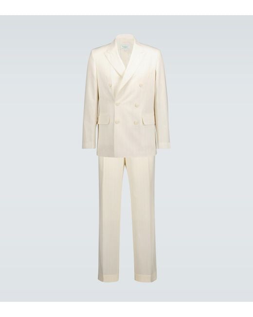 CASABLANCA Natural Rio Pinstriped Wool Suit for men