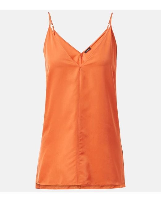 Joseph Orange Top Aragon Aus Seide Und Baumwolle