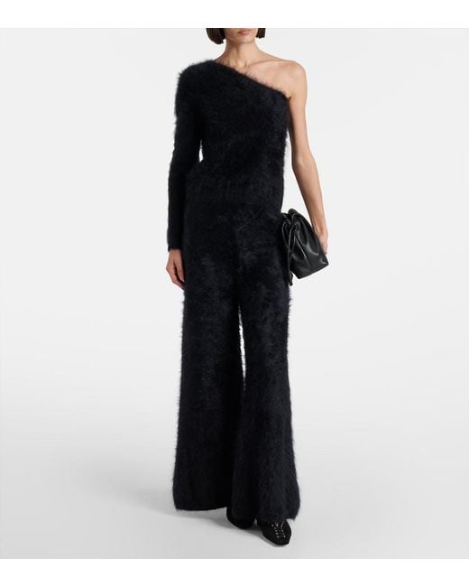 Lisa Yang Black Dae One-Shoulder Cashmere Top
