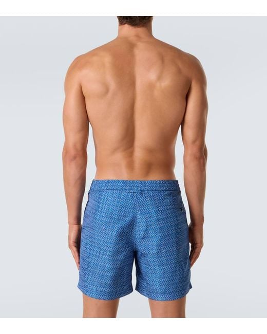 Orlebar Brown Blue Standard Printed Swim Trunks for men