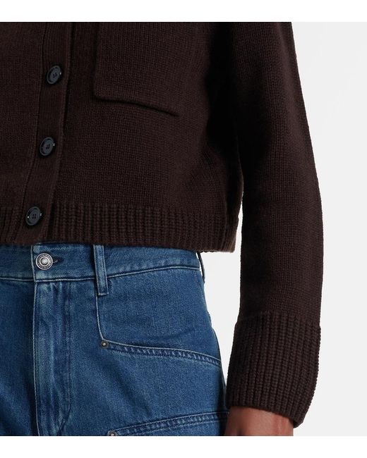 Jardin Des Orangers Brown Wool And Cashmere Cardigan