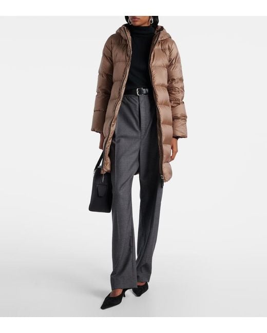 Max Mara Brown The Cube Seipar Quilted Down Coat